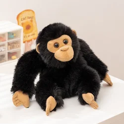 Peluche de chimpancé realista suave, animal de zoológico