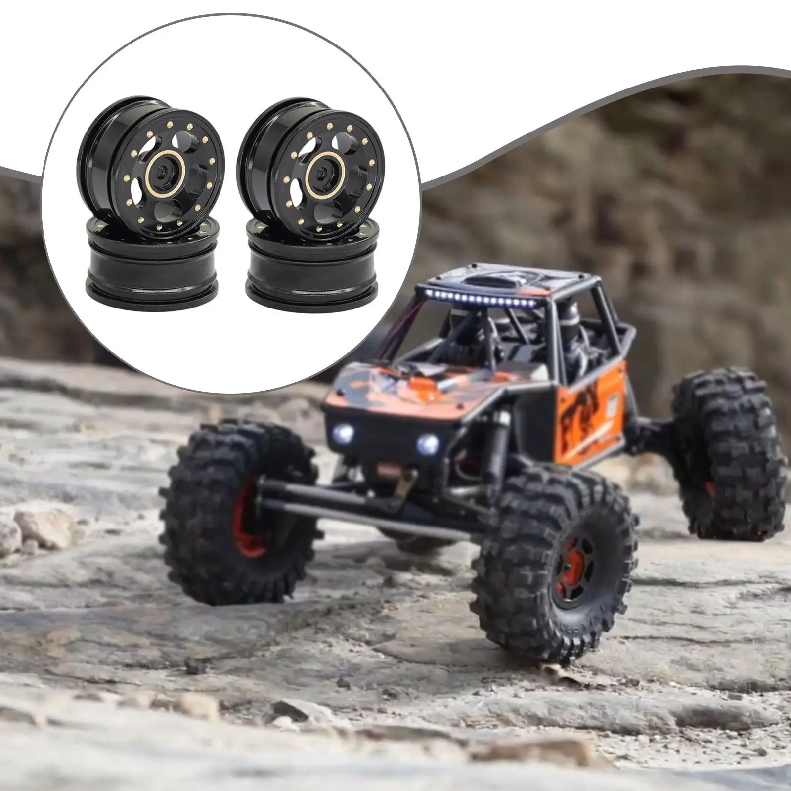 Llantas de latón para RC Crawler con bloqueo de talón y durabilidad