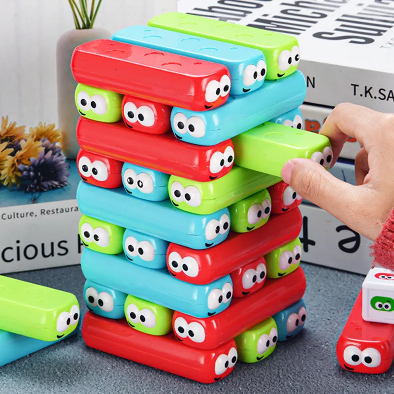 Torre de apilamiento bloques de construcción coloridos para niños - imagen 4