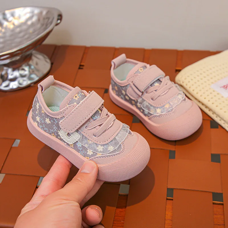 Zapatillas deportivas casuales antideslizantes de lona para niños - imagen 5