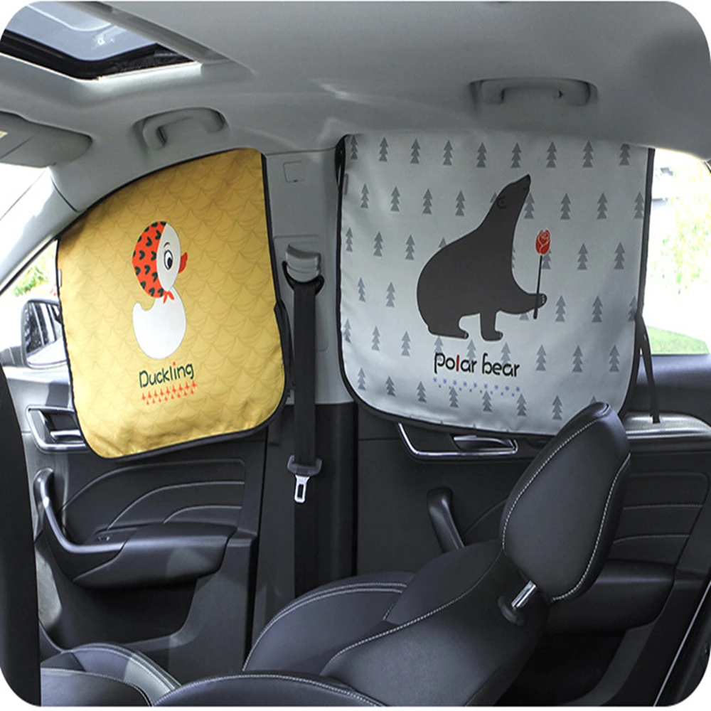 Cortina parasol magnética coche – Protección UV bebés niños - imagen 3