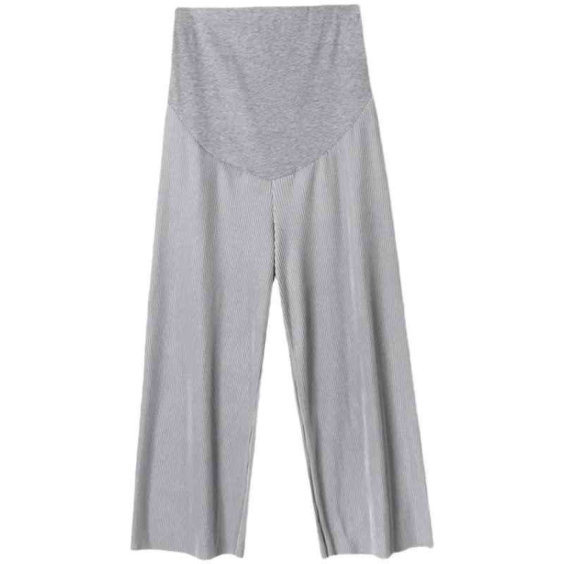 Pantalones de maternidad de cintura alta plisados, corte bota
