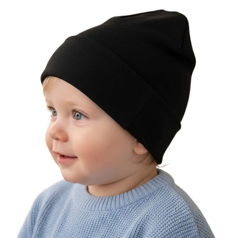 Gorro infantil de punto de color sólido