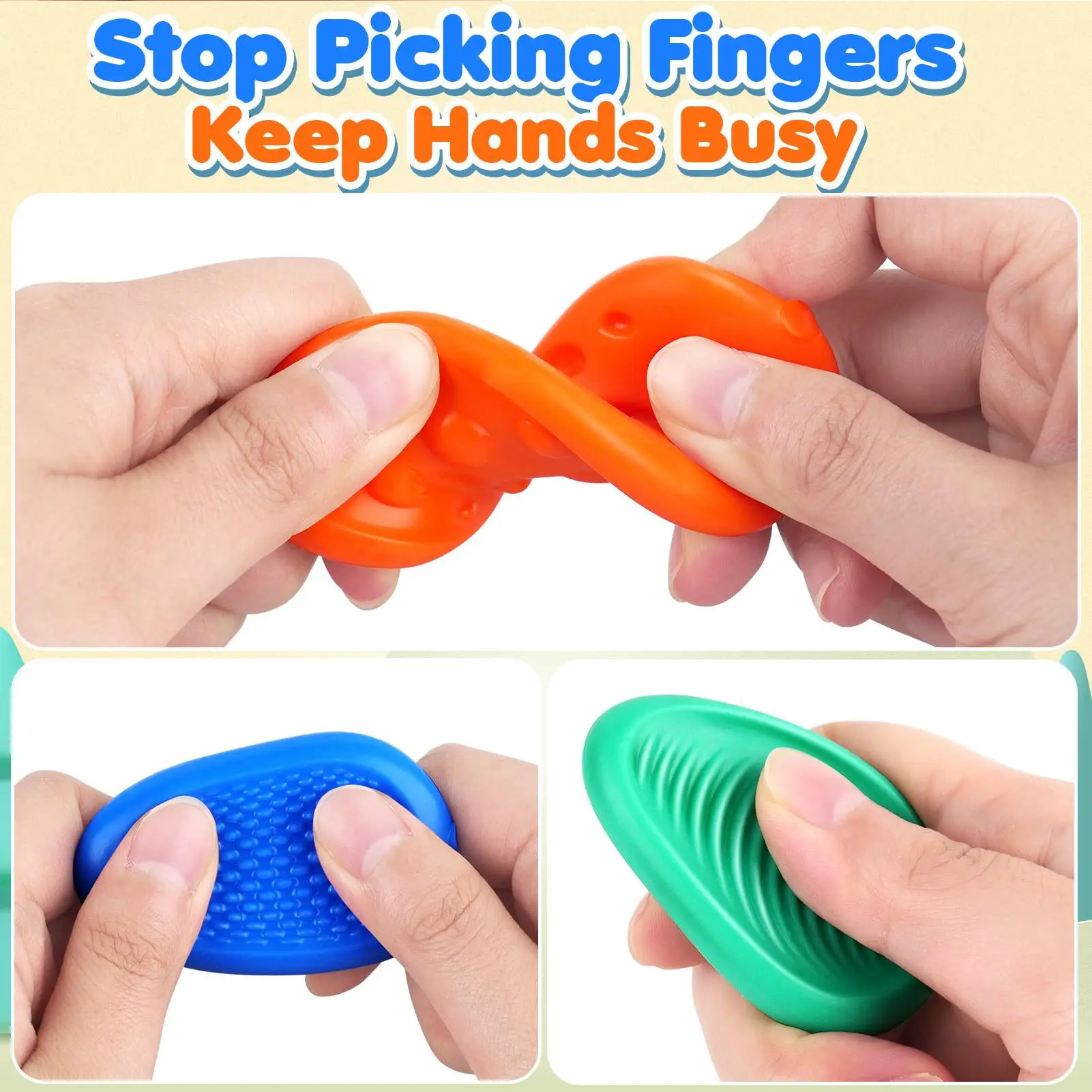 Anillo sensorial de silicona anti-estrés para niños - imagen 3