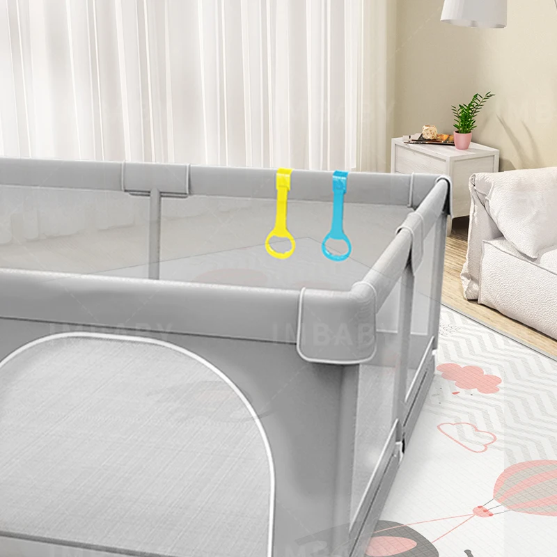 Parque infantil seguridad gris para bebés – Protectores acolchados - imagen 4