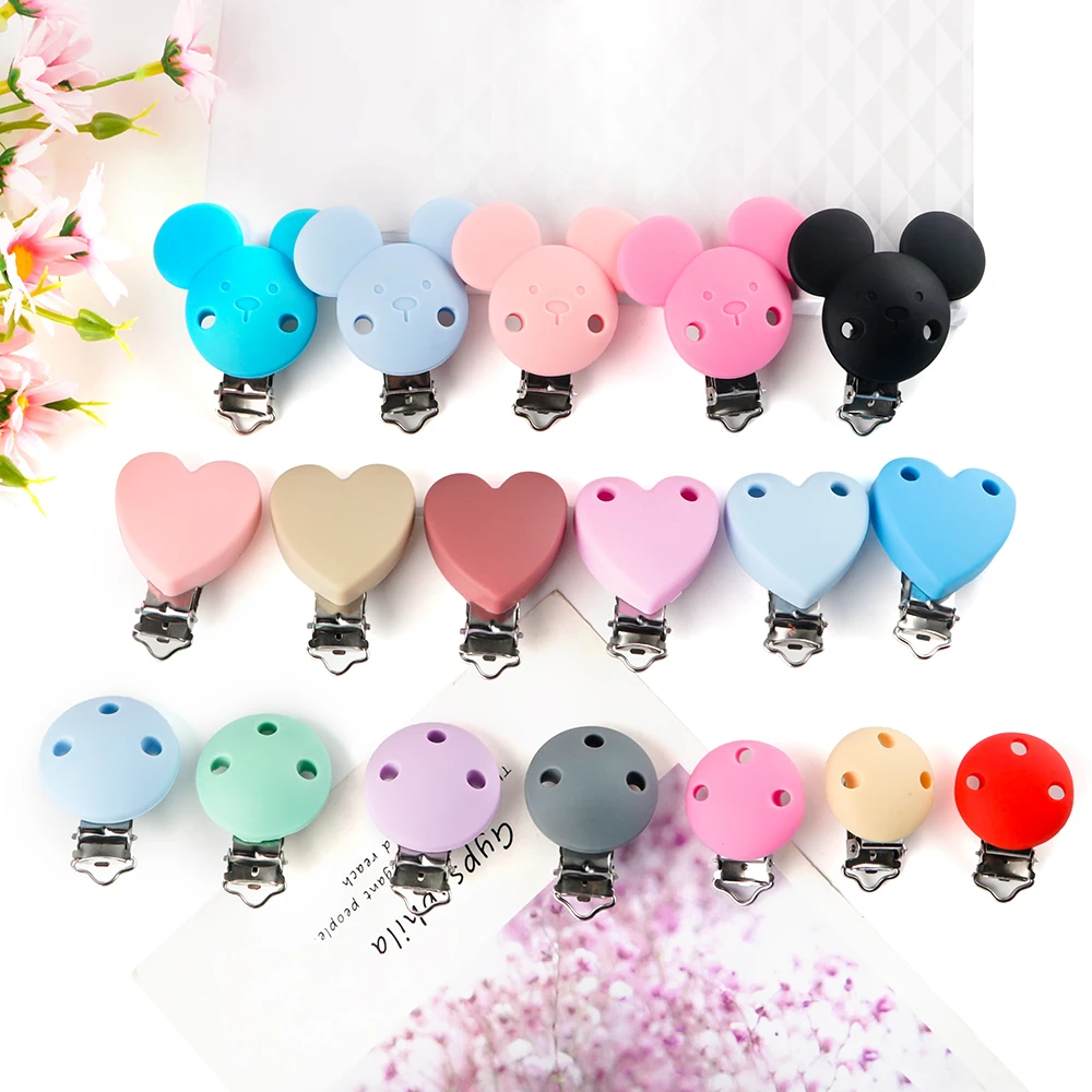 Clips corazón silicona para pulseras bebé - imagen 3