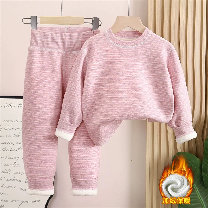 Pijama infantil de lana gruesa de invierno para niños y niñas - imagen 4