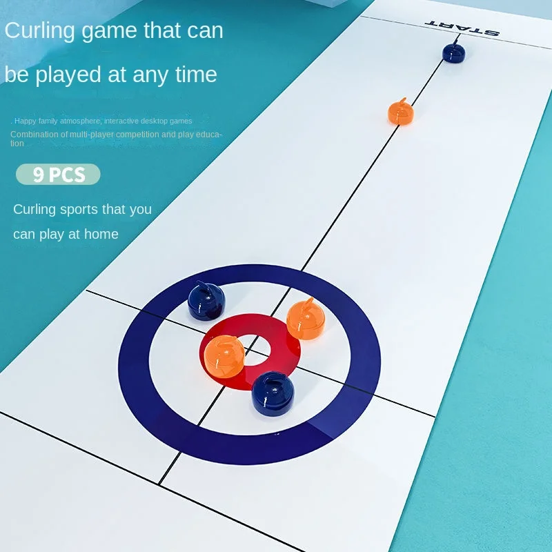 Juego de mesa familiar interactivo con curling y shuffleboard - imagen 4