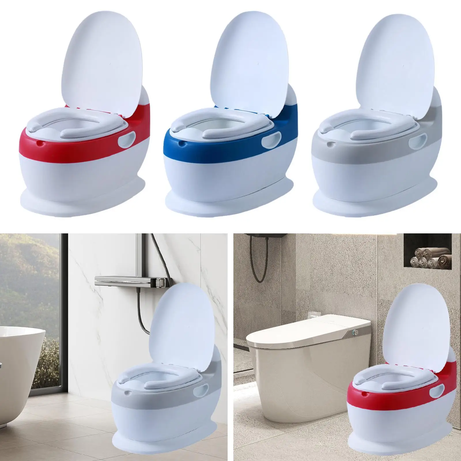 Detalle del asiento y la cubeta extraíble