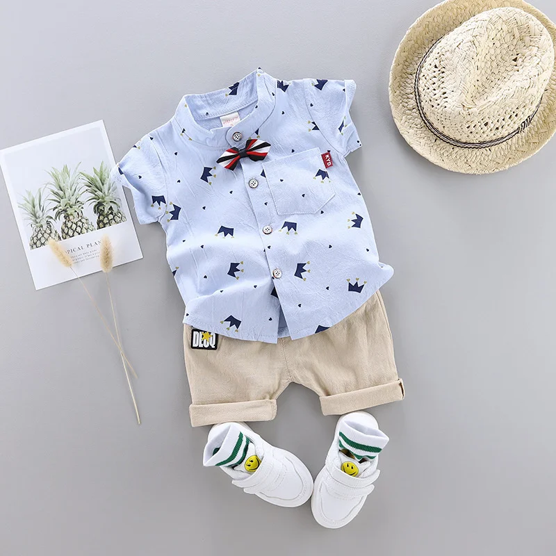 Conjunto de verano para niños con camisa y pantalones cortos - imagen 4