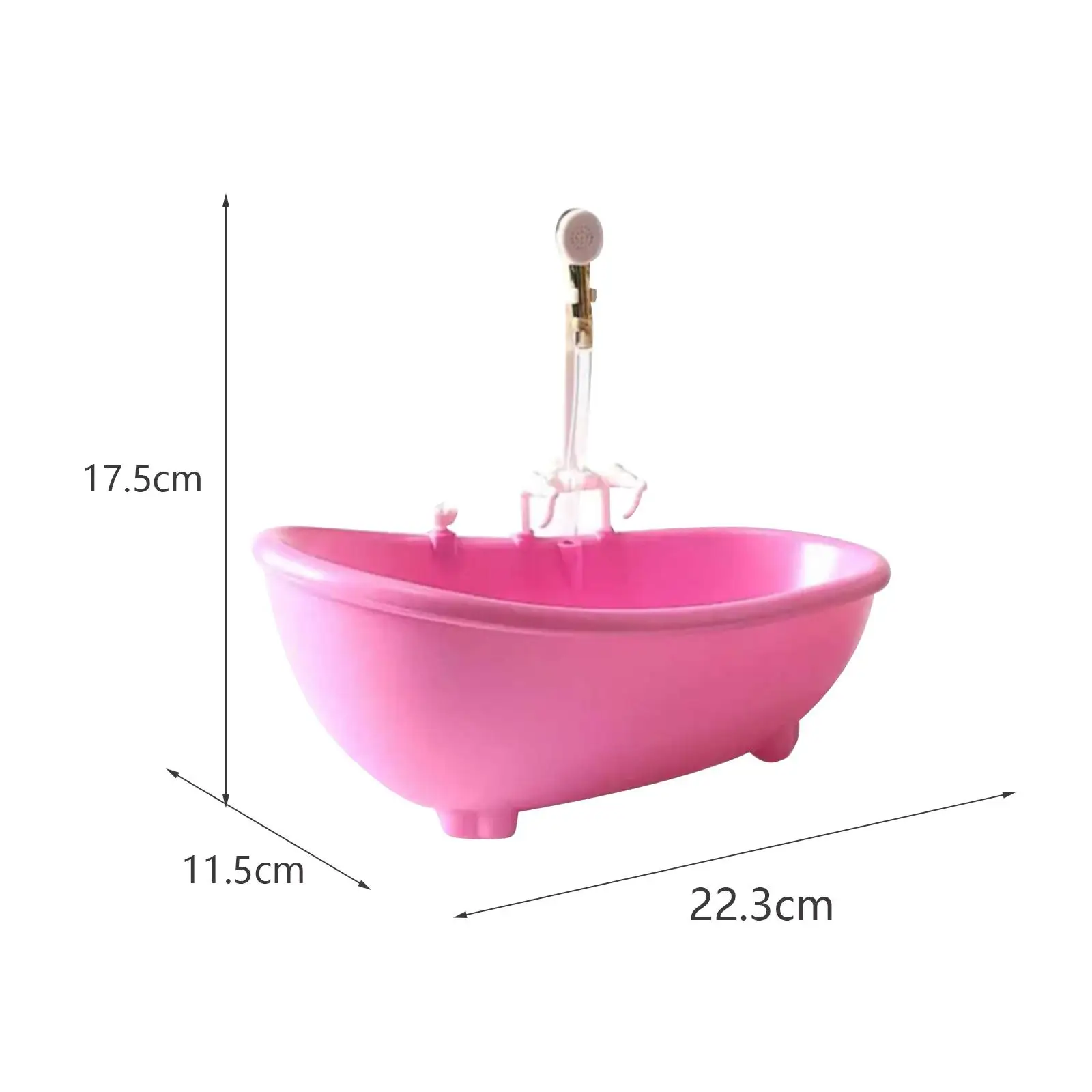 Bañera para muñecas Poppenhuisbadkuip elegante – accesorios de baño - imagen 3