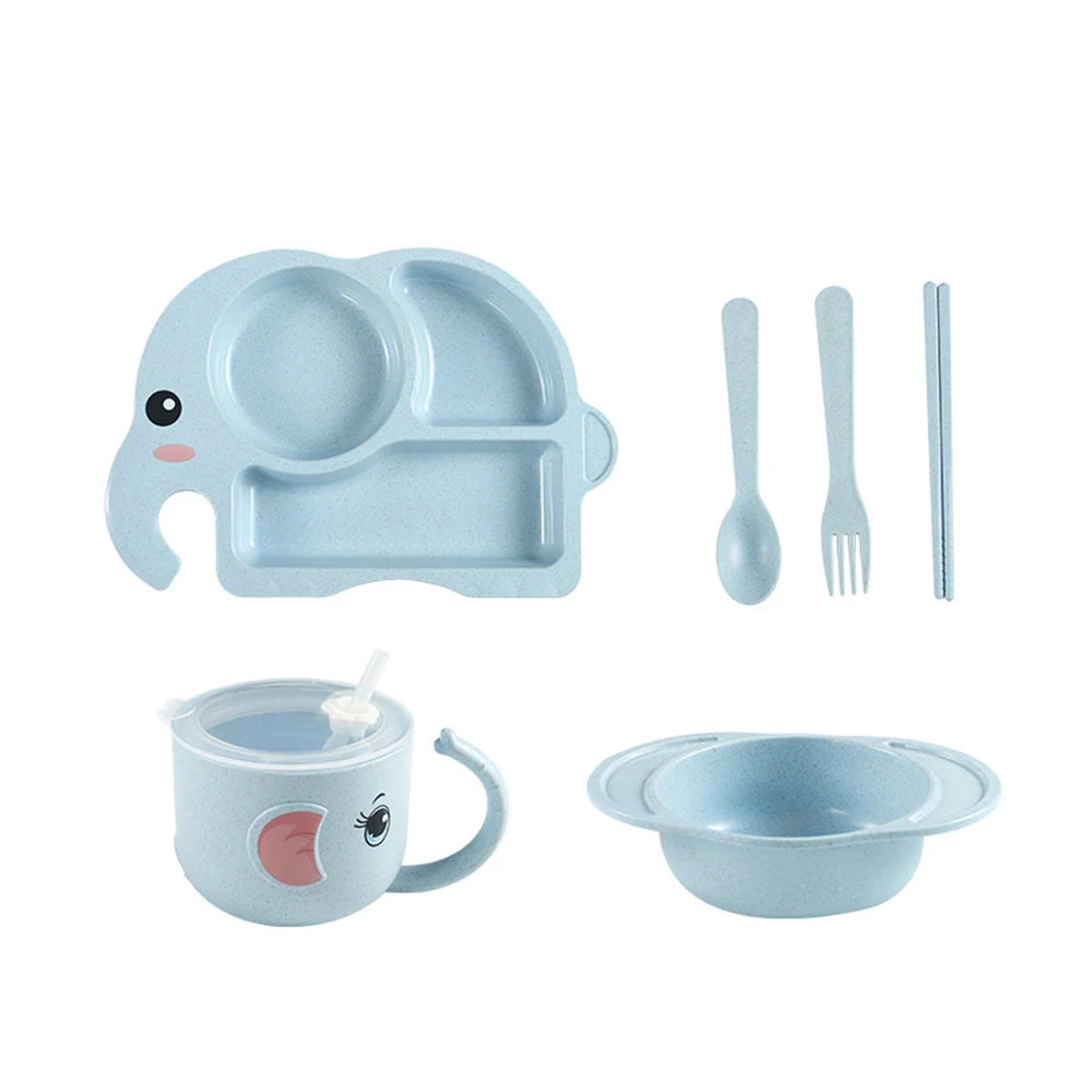Cubiertos térmicos para bebé con plato elefante y cuenco - imagen 3