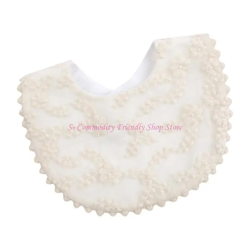 Babero de algodón con cuello redondo adaptable