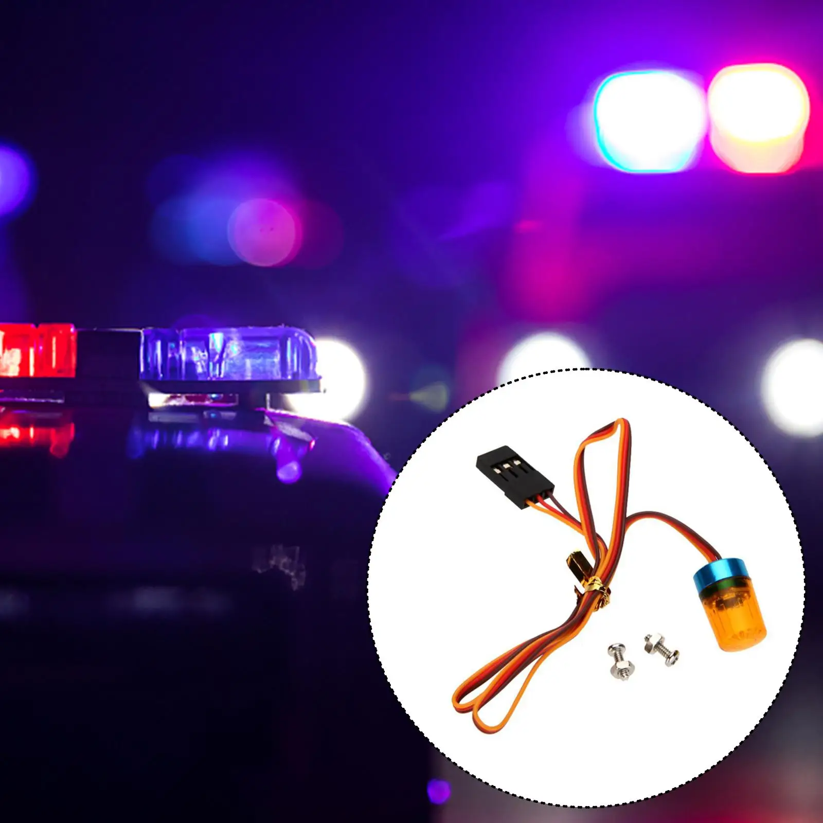 Luz LED RC policial con rotación