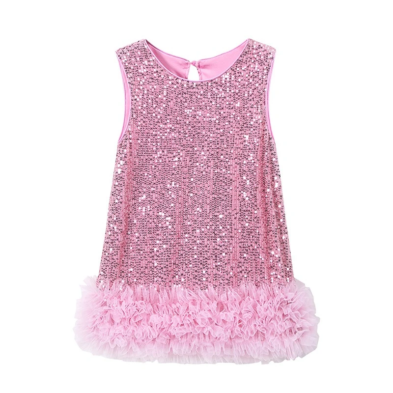 Vestido de niña con tul y lentejuelas para fiesta de Navidad - imagen 2