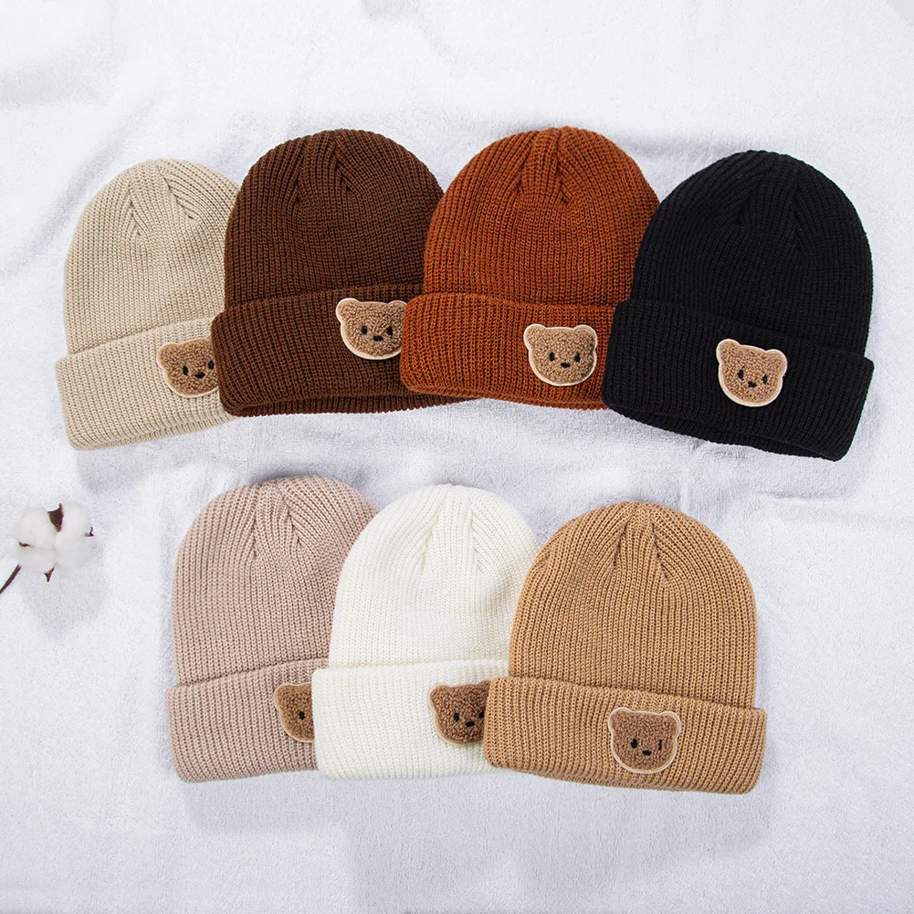 Gorro de bebé estilo coreano para invierno - Punto cálido y suave