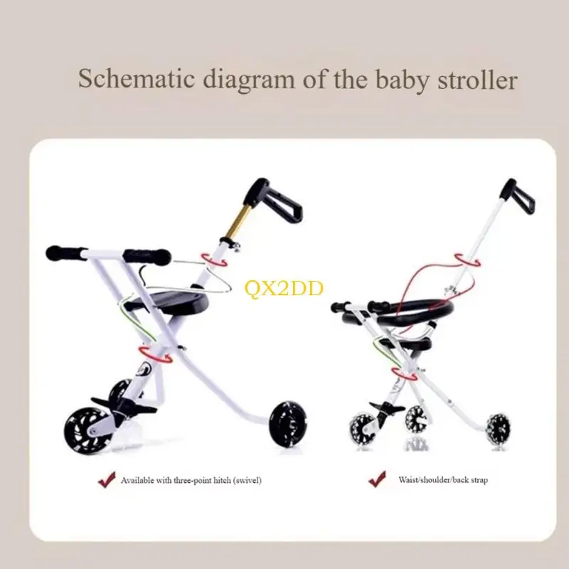 QX2D Arnés de seguridad bebé para trona construcción resistente - imagen 4