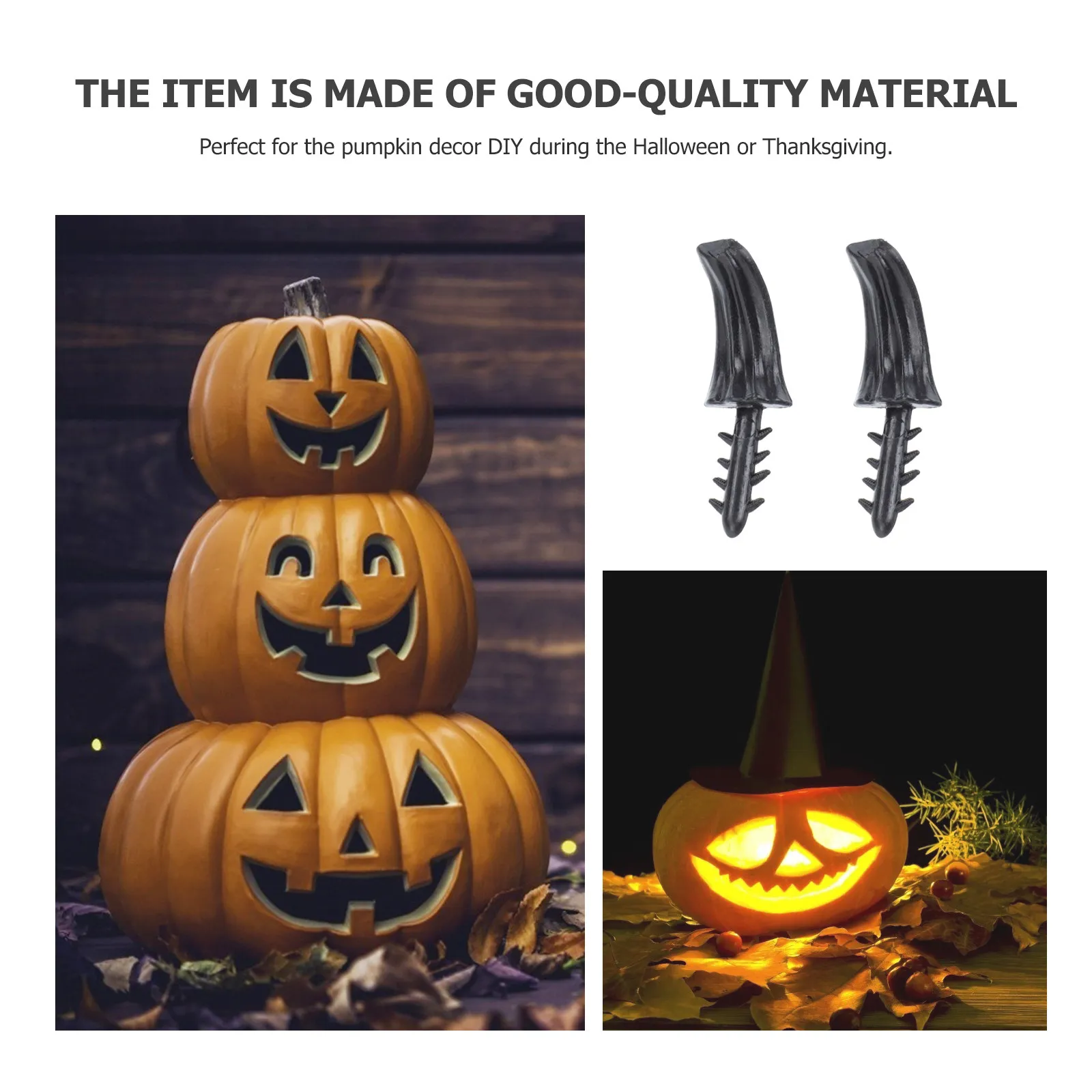 Accesorios tallos de calabaza para decoración Halloween y otoño - imagen 2
