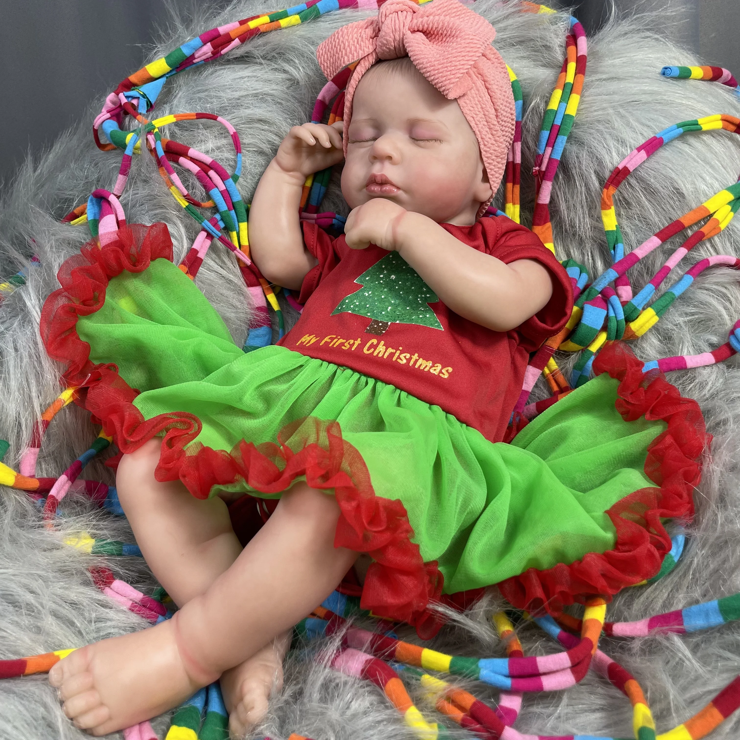 LouLou muñeca reborn para niña de vinilo y silicona realista - imagen 2