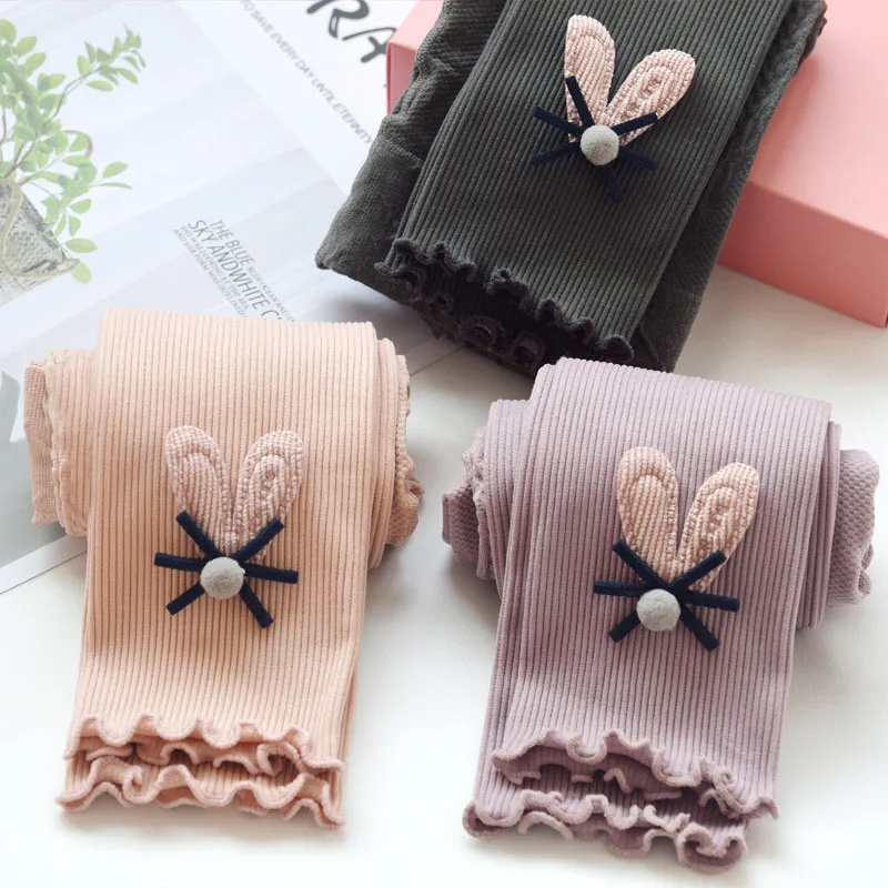 Mallas para niña con estampado de conejito – Colección de otoño