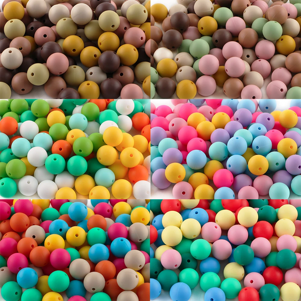 Cuentas de silicona redondas para manualidades infantiles de joyería - imagen 4