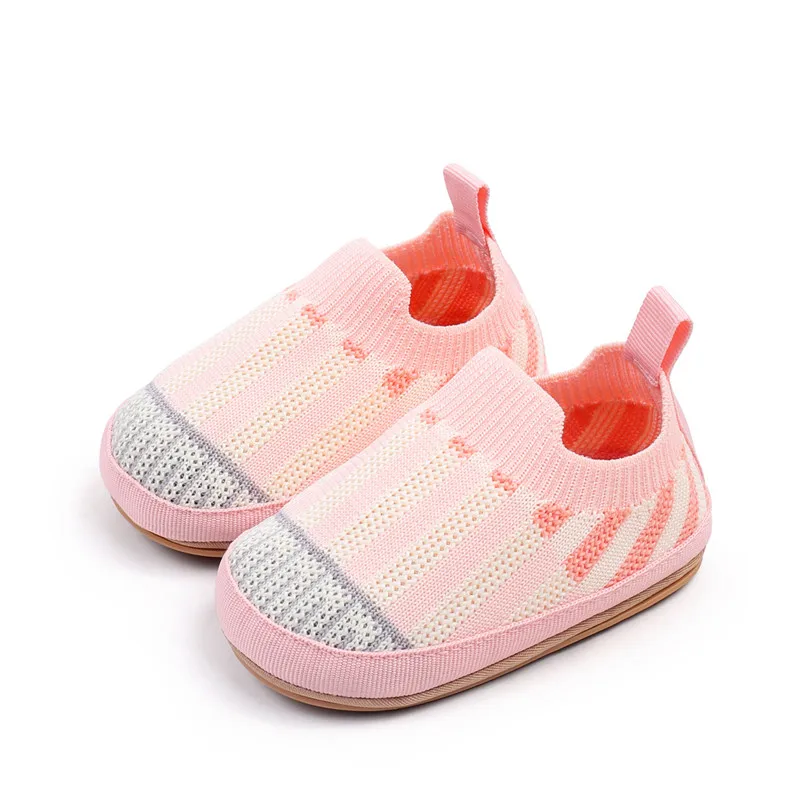 Zapatillas antideslizantes de bebé transpirables malla para cuna - imagen 2