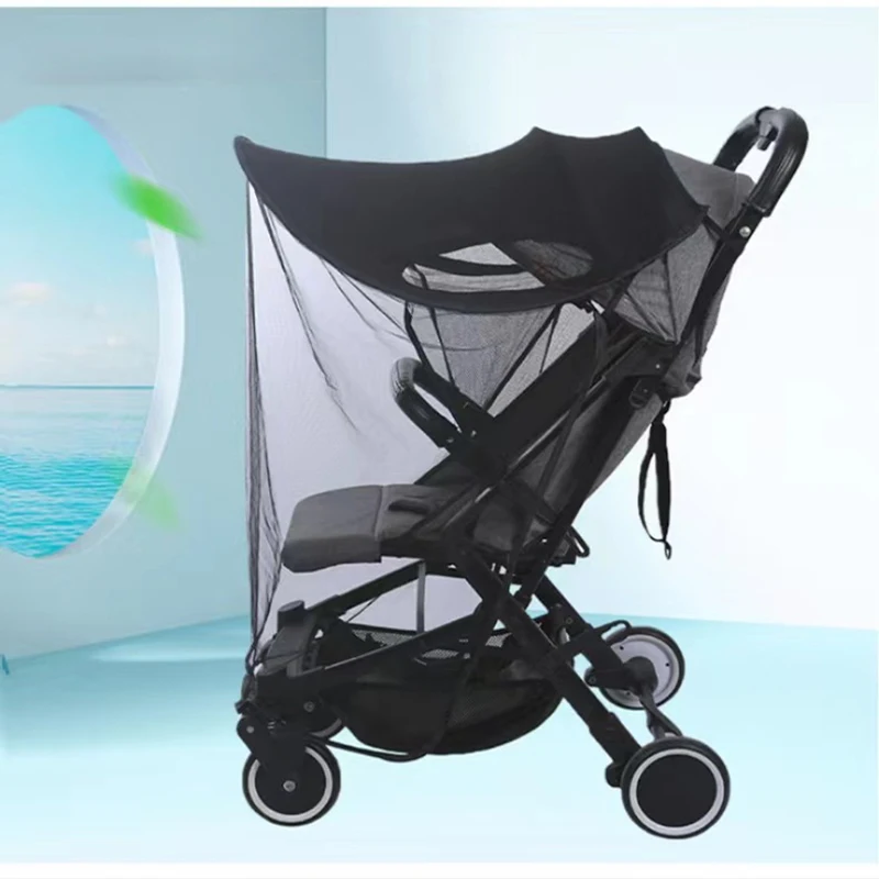 Sombrilla parasol para cochecito – Protección UV y antimosquitos - imagen 2