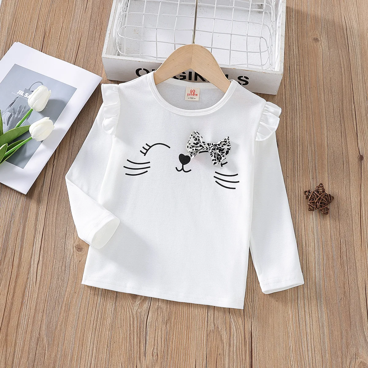 Camiseta de algodón manga larga para niña – dibujos, primavera y otoño - imagen 4