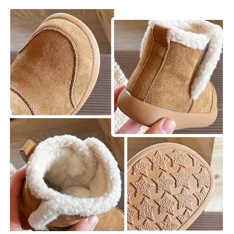 Botas de nieve felpa cálidas para bebés y niños - Suela antideslizante - imagen 5