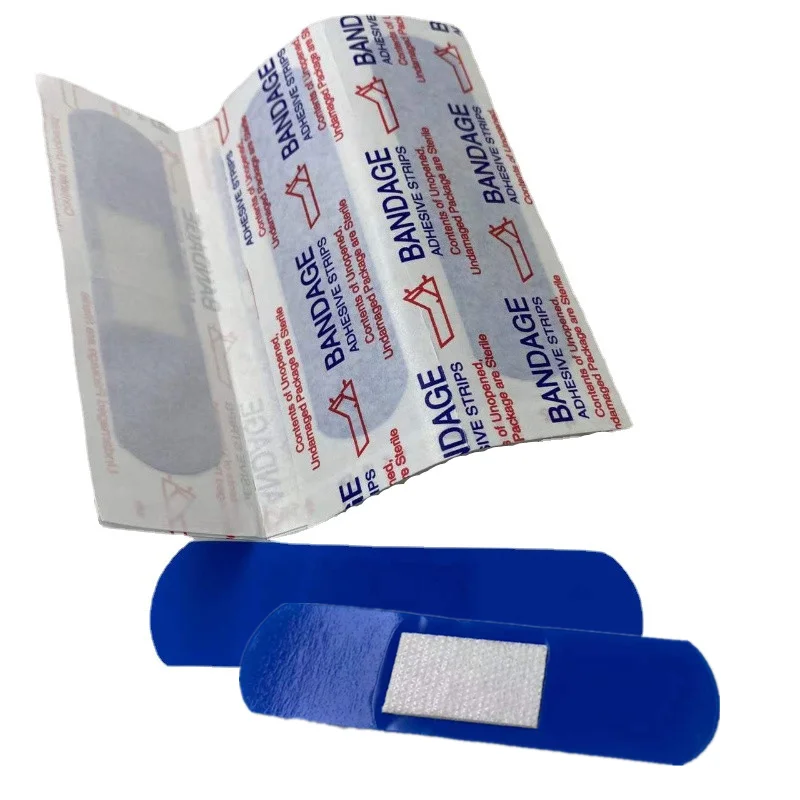 Vendajes tirita azules detectables para cubrir heridas en dedos