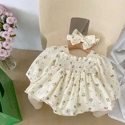 MILANCEL Body floral de lino para niña transpirable