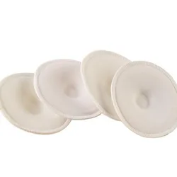 Almohadillas de Lactancia Algodón Absorbentes Reutilizables 4 uds