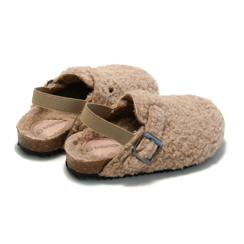 Zapatillas de casa infantiles de algodón cálidas y suela blanda - imagen 3