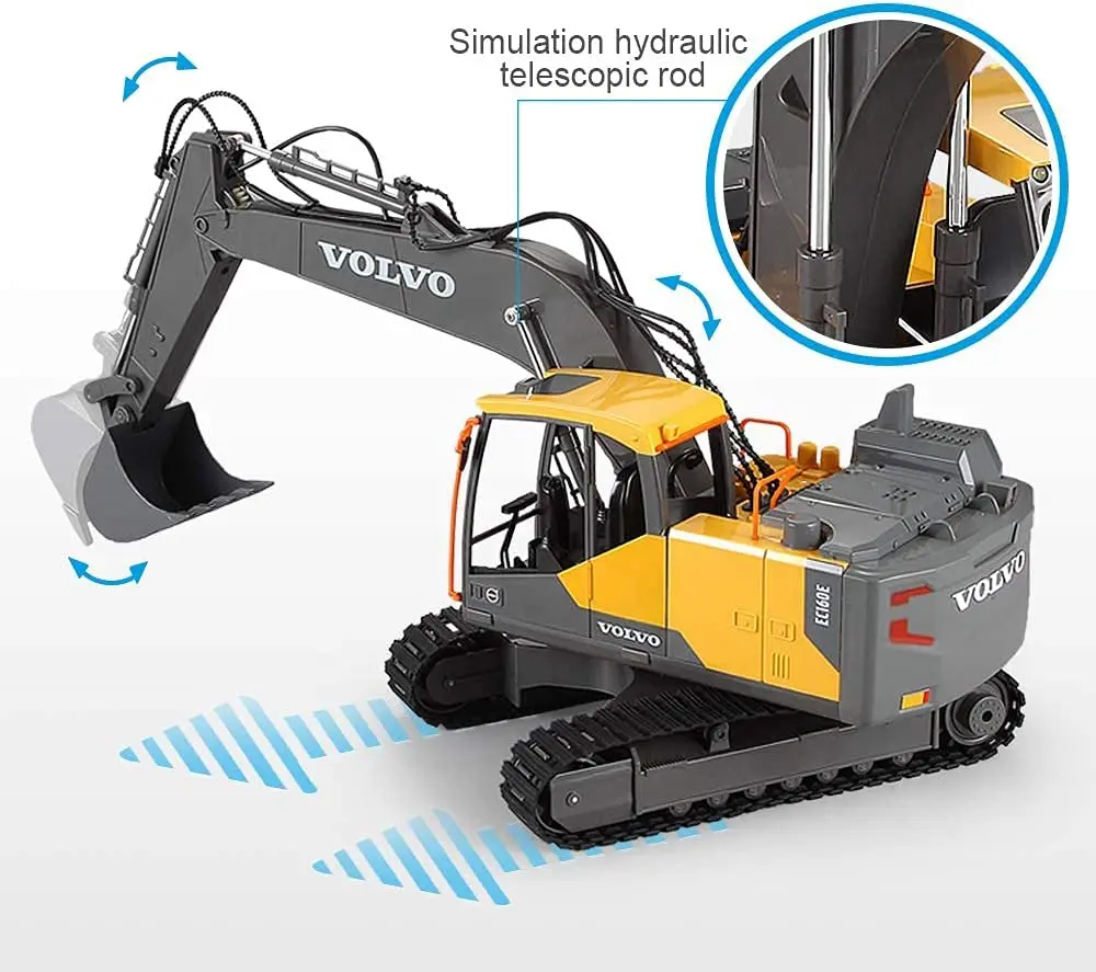 Excavadora radiocontrol de aleación 3 en 1 – Modelo ingeniería - imagen 2