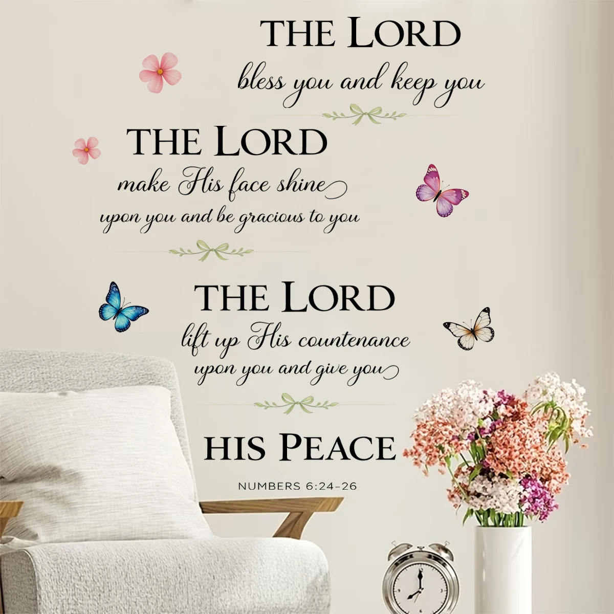 De Heer Pegatinas de pared con números y versículos bíblicos - imagen 5