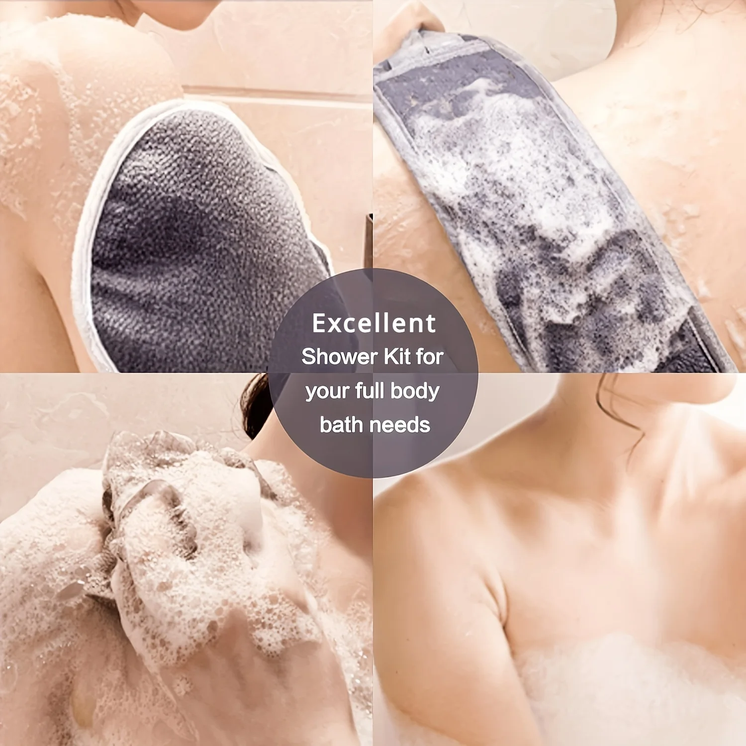 Esponja de baño infantil con guante exfoliante suave para niños