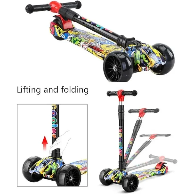 Patinete infantil 3 ruedas con luces – 2 en 1 sentado y de pie - imagen 2