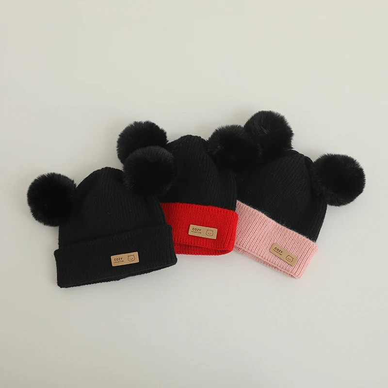 Gorro de invierno para bebé con diseño de ratón