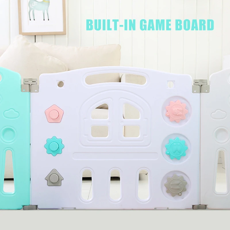 IMBABY parque infantil plegable de plástico para bebés con estera - imagen 2