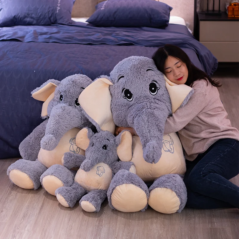 Peluche elefante gigante gris de orejas grandes, regalo infantil - imagen 3