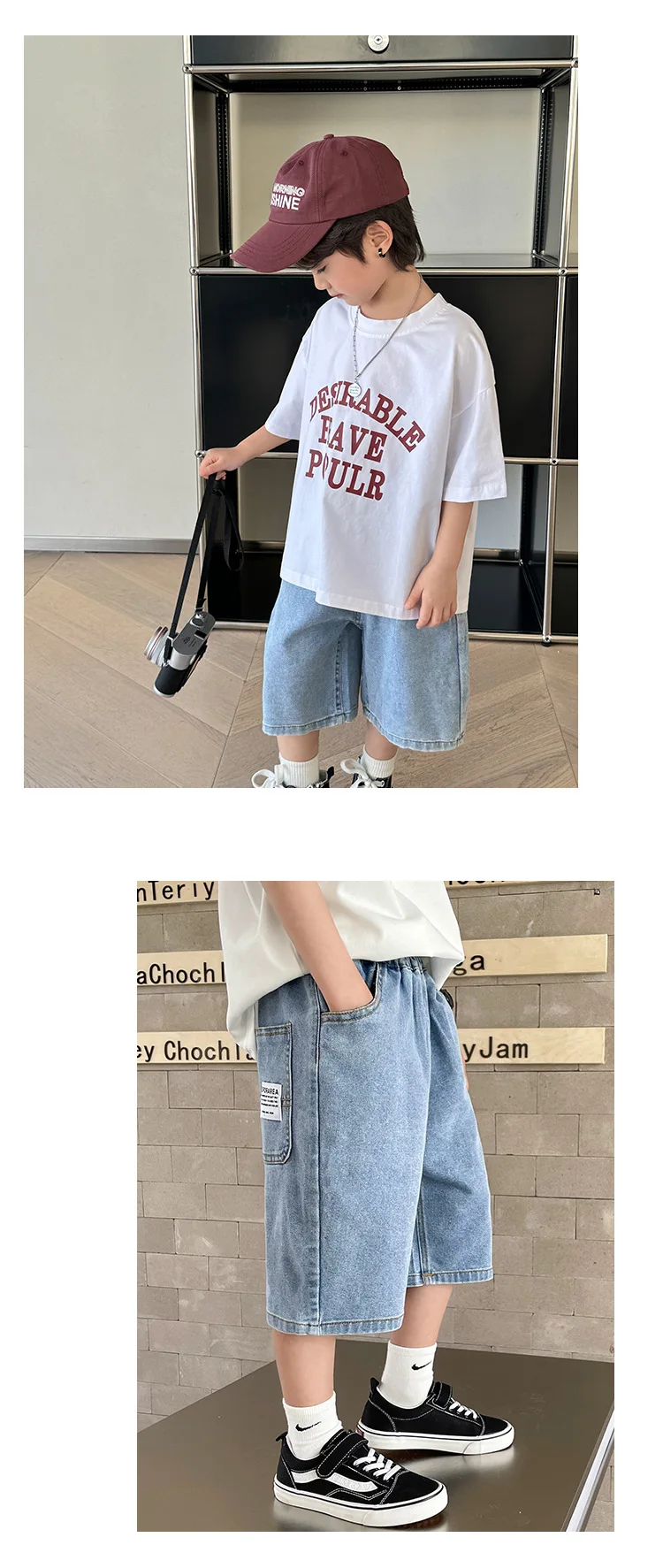 Pantalones cortos de mezclilla para niños – verano suelto y fino - imagen 5