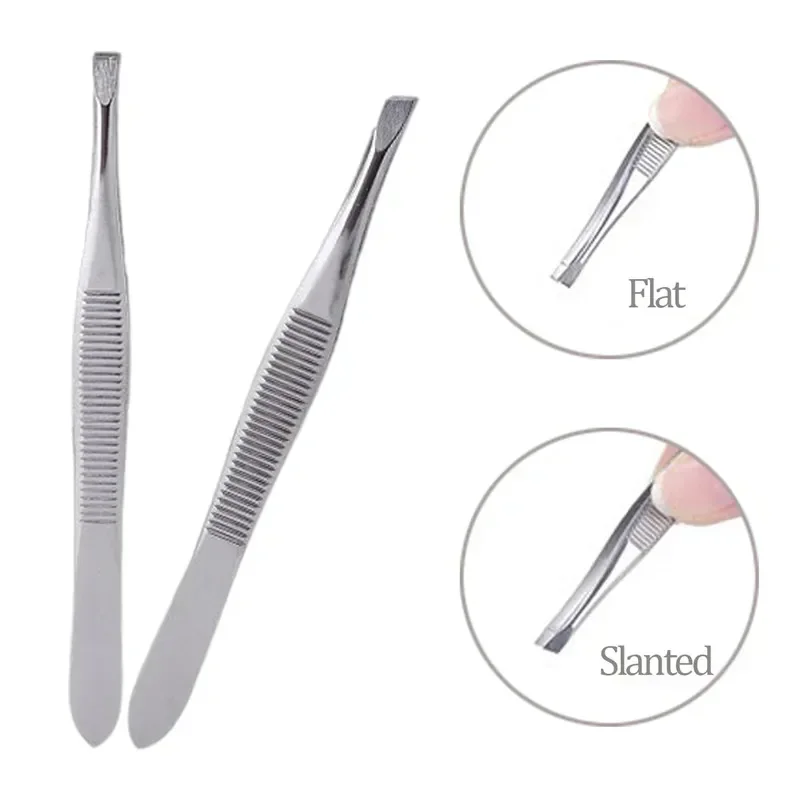 vvocci Pinzas precisas para cejas y vello facial de acero inoxidable - imagen 3