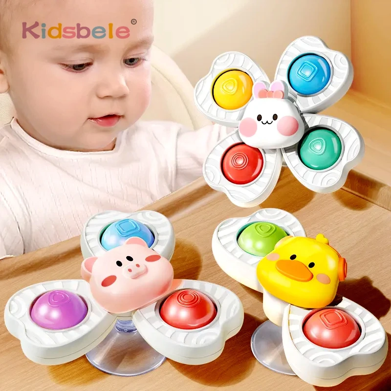 Juguete sensorial giratorio para baño