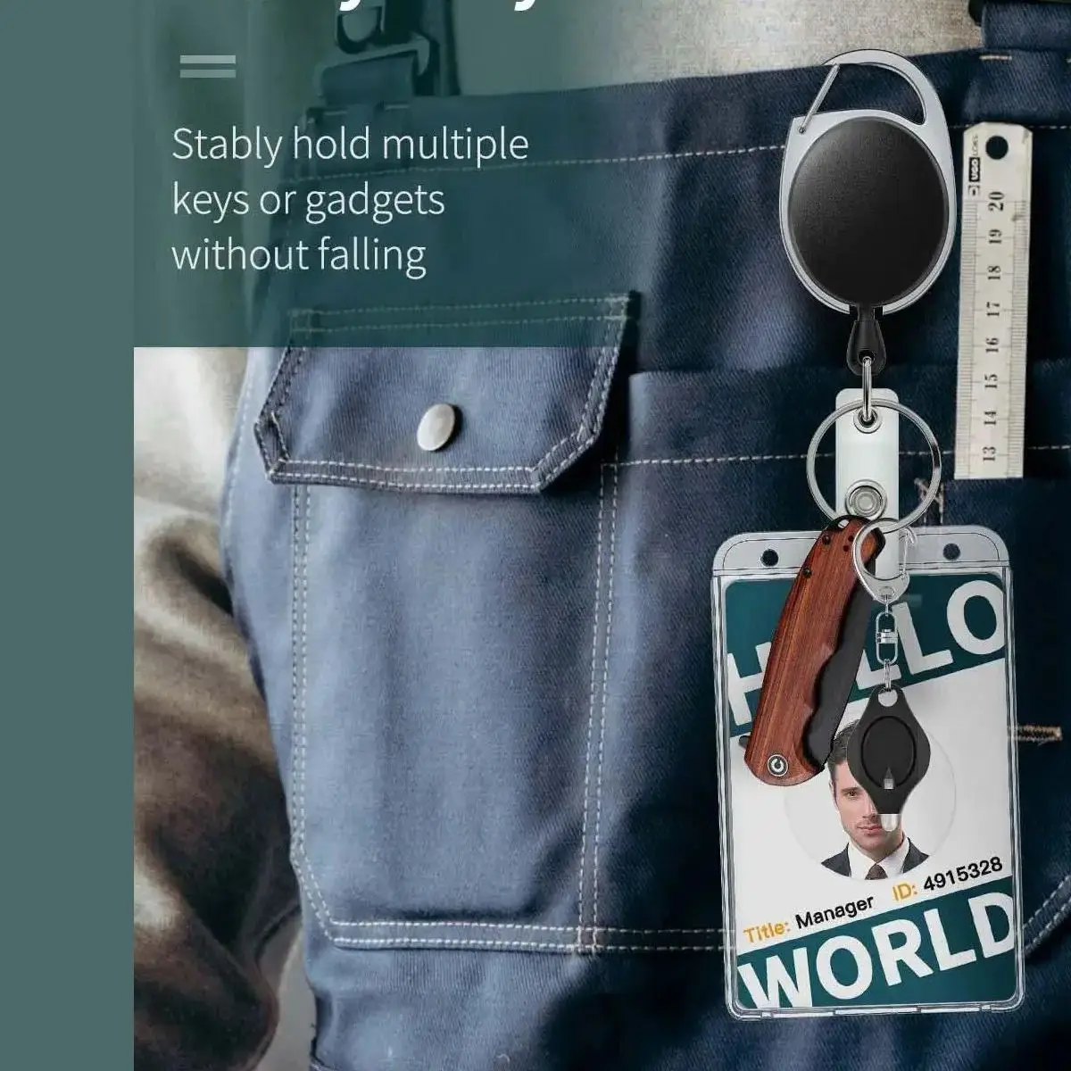 Porta insignias infantil con funda transparente retráctil - imagen 5