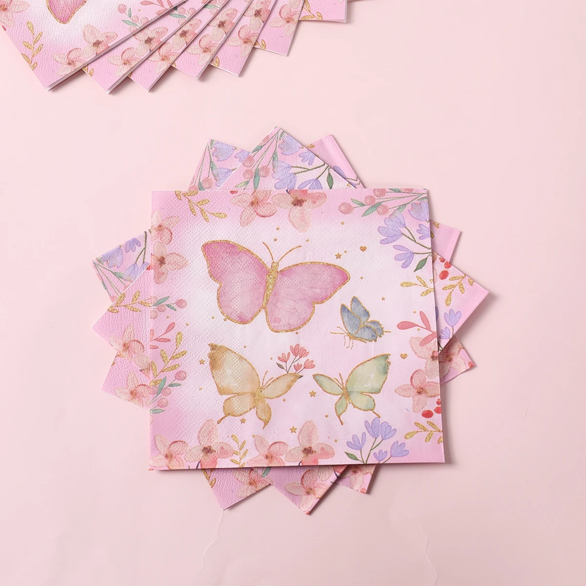 Vajilla desechable con mariposas para fiestas de bebé - imagen 4