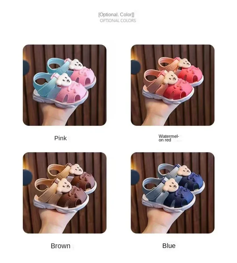Sandalias de suela blanda con temática infantil