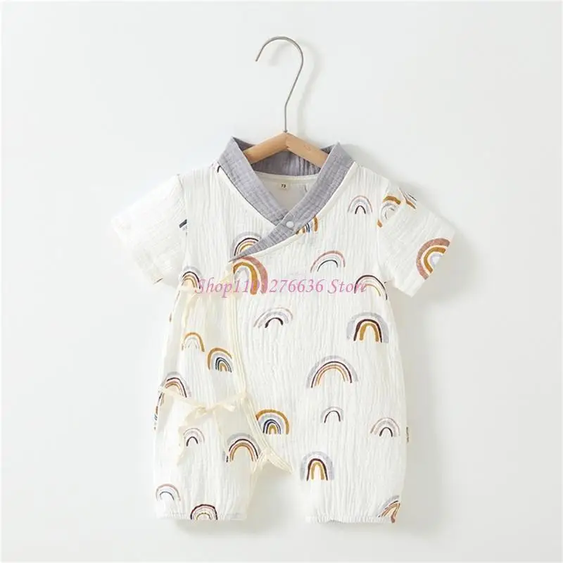 Pelele de bebé de manga corta con estampado para verano - imagen 4