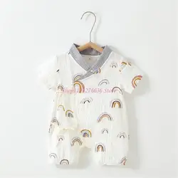 Pelele de bebé de manga corta con estampado para verano