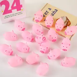 Cerdito de goma rosa con sonido, juguete infantil decorativo