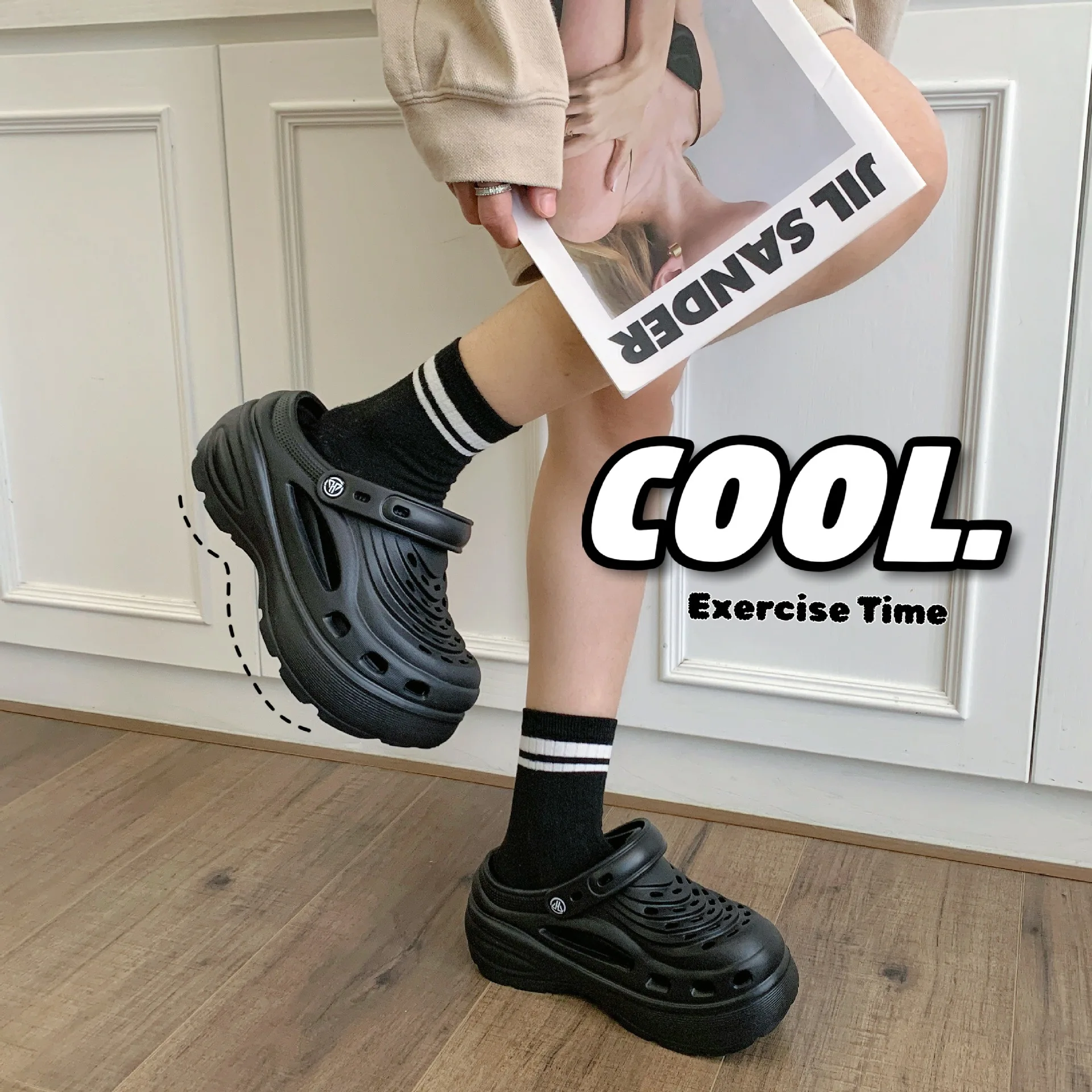 Sandalias de plataforma impermeables tipo zueco para verano - imagen 2